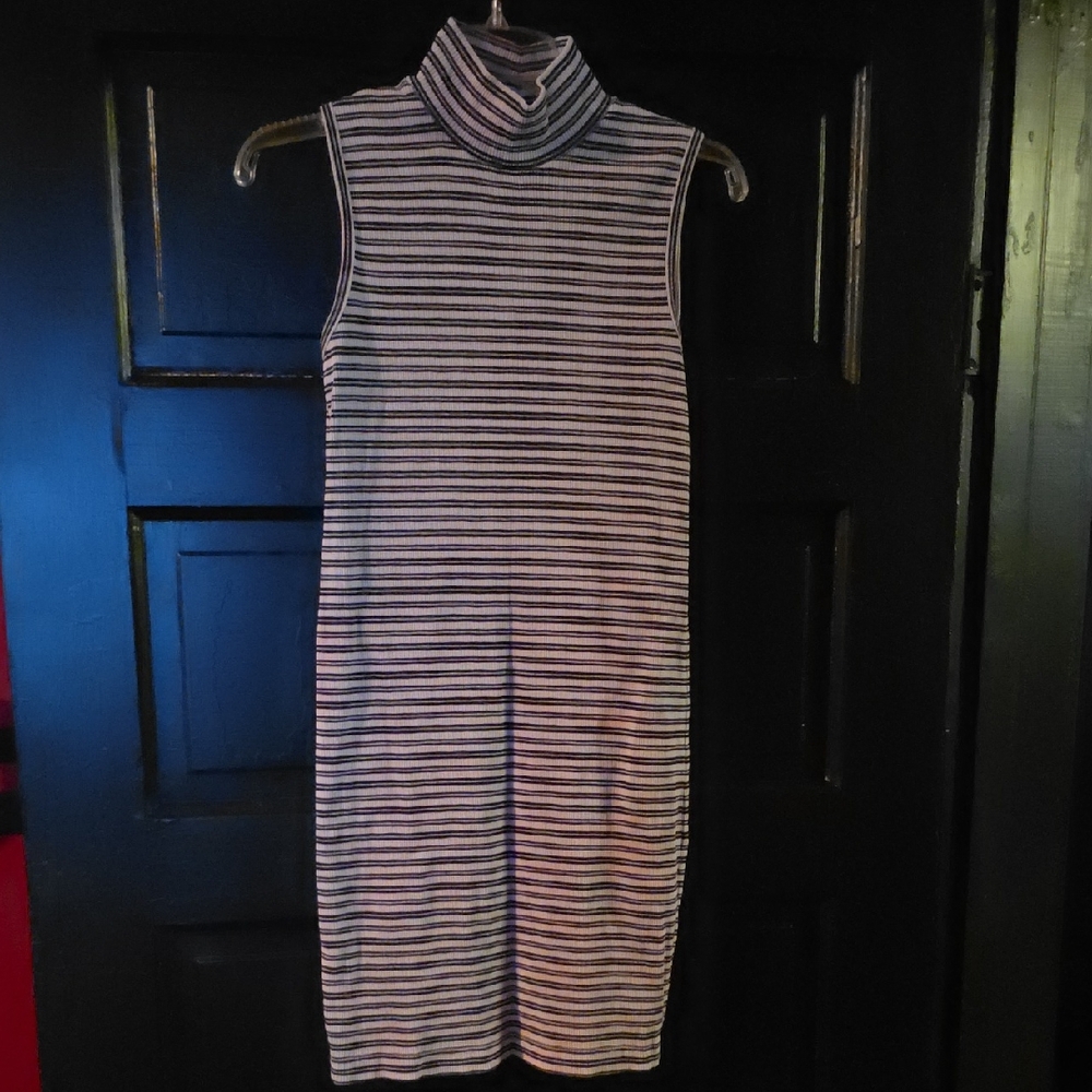 The Limited Black and White Striped Dress